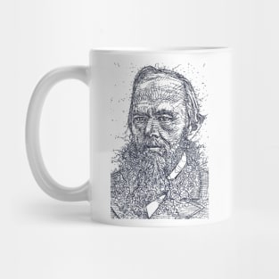 FYODOR DOSTOEVSKY ink portrait Mug